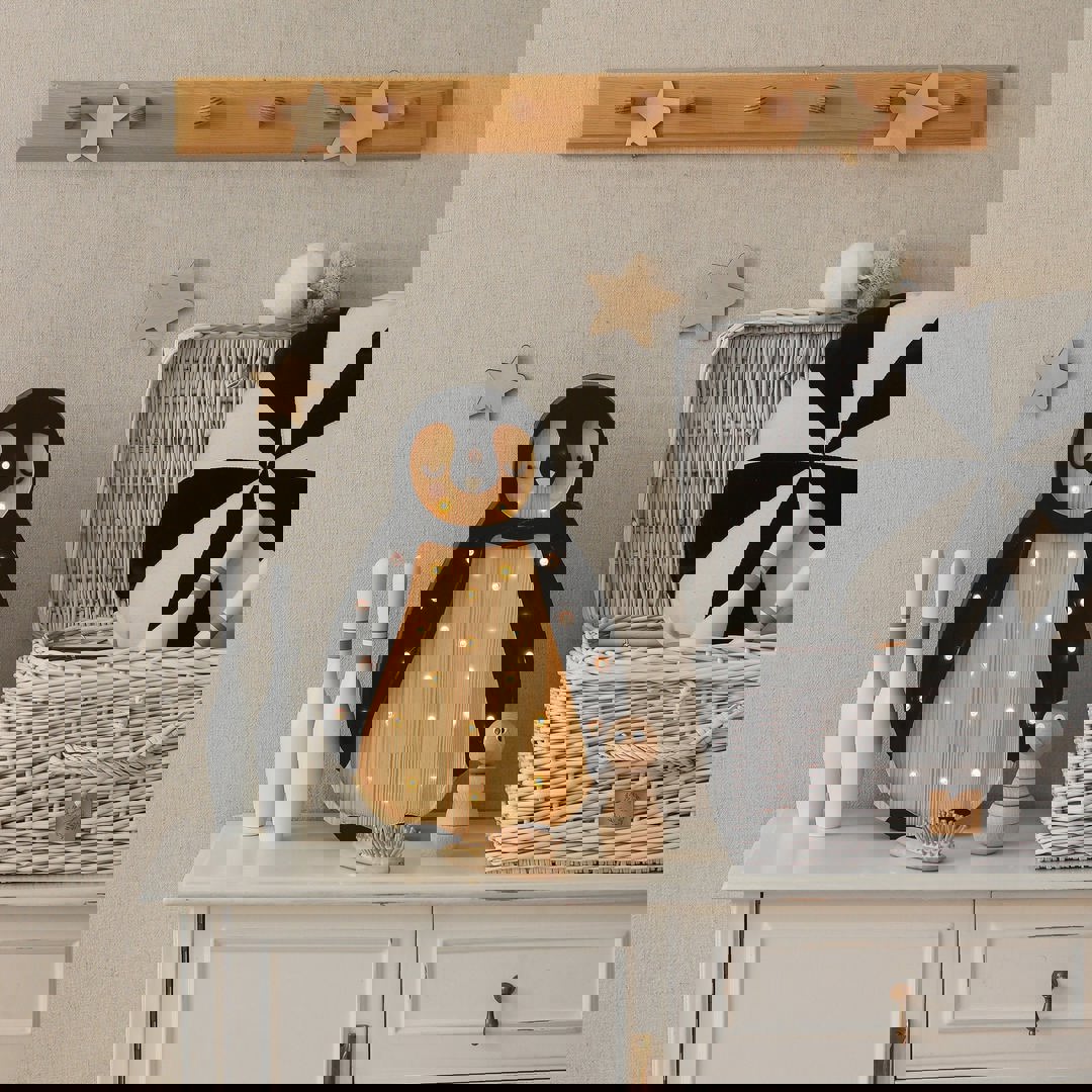 Nachtlampe Baby Pinguin Wood 3