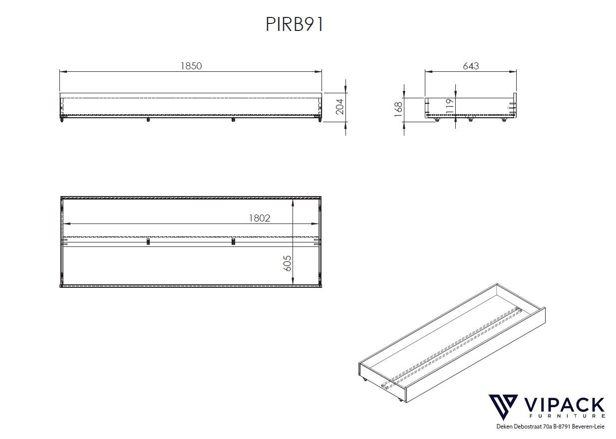 Ausziehkasten Pino Cabin 5