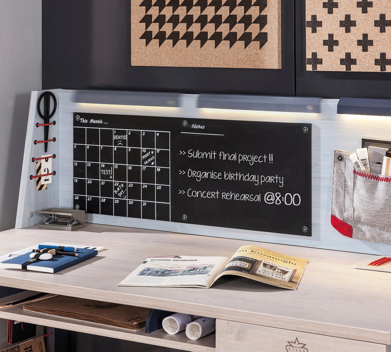 Schreibtischaufsatz Trio Gross 3