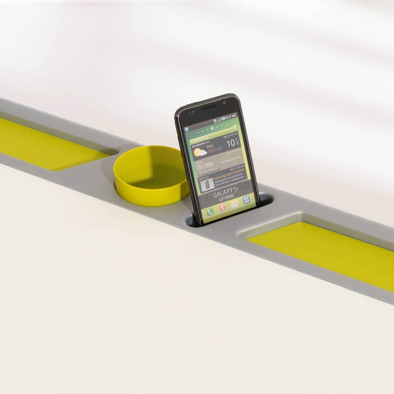 Schreibtisch Tablo Weiss Blau 7