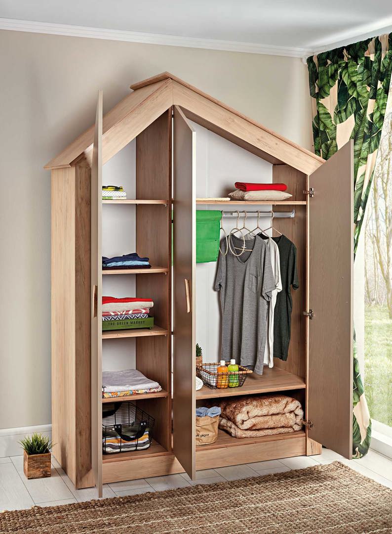 Kleiderschrank My House Natur, 3-türig 5