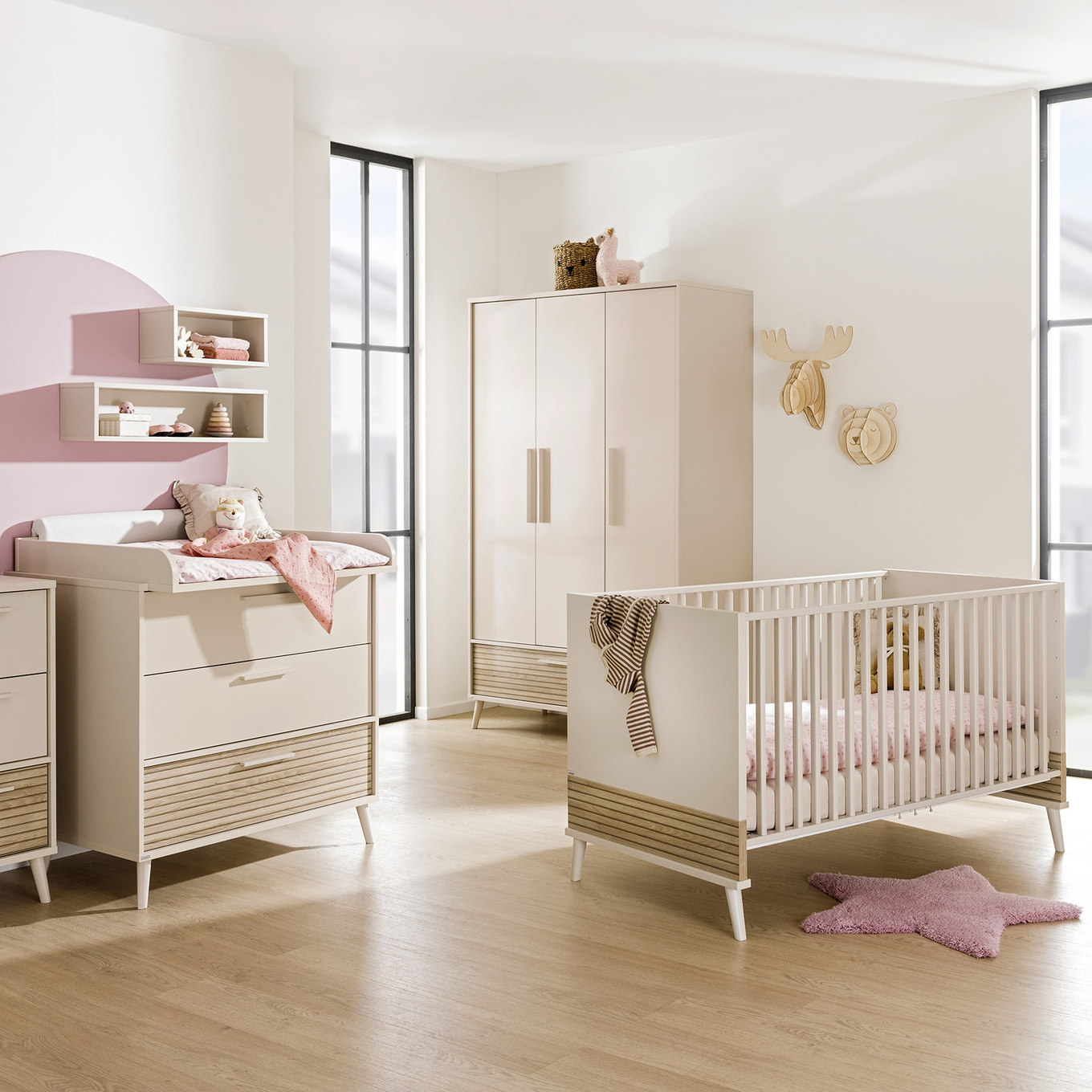 Babyzimmer Eefje Set 3-teilig Groovy Oak #2