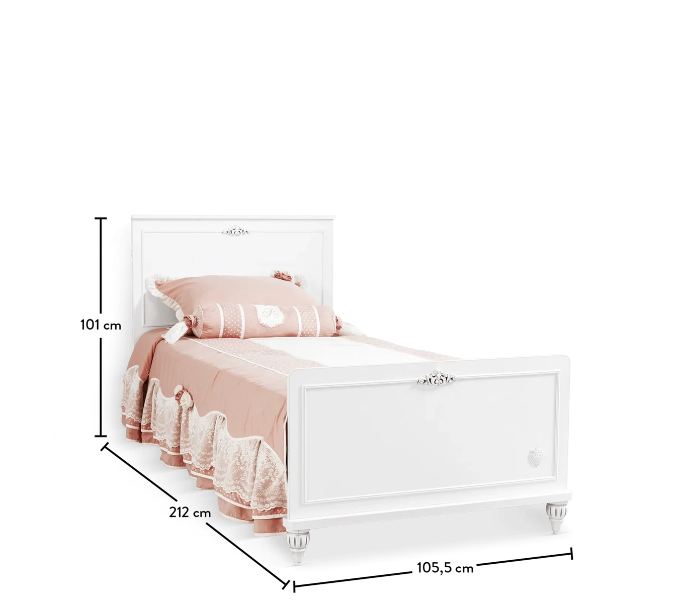 Bett Romantica Standard, 100 x 200 cm 3