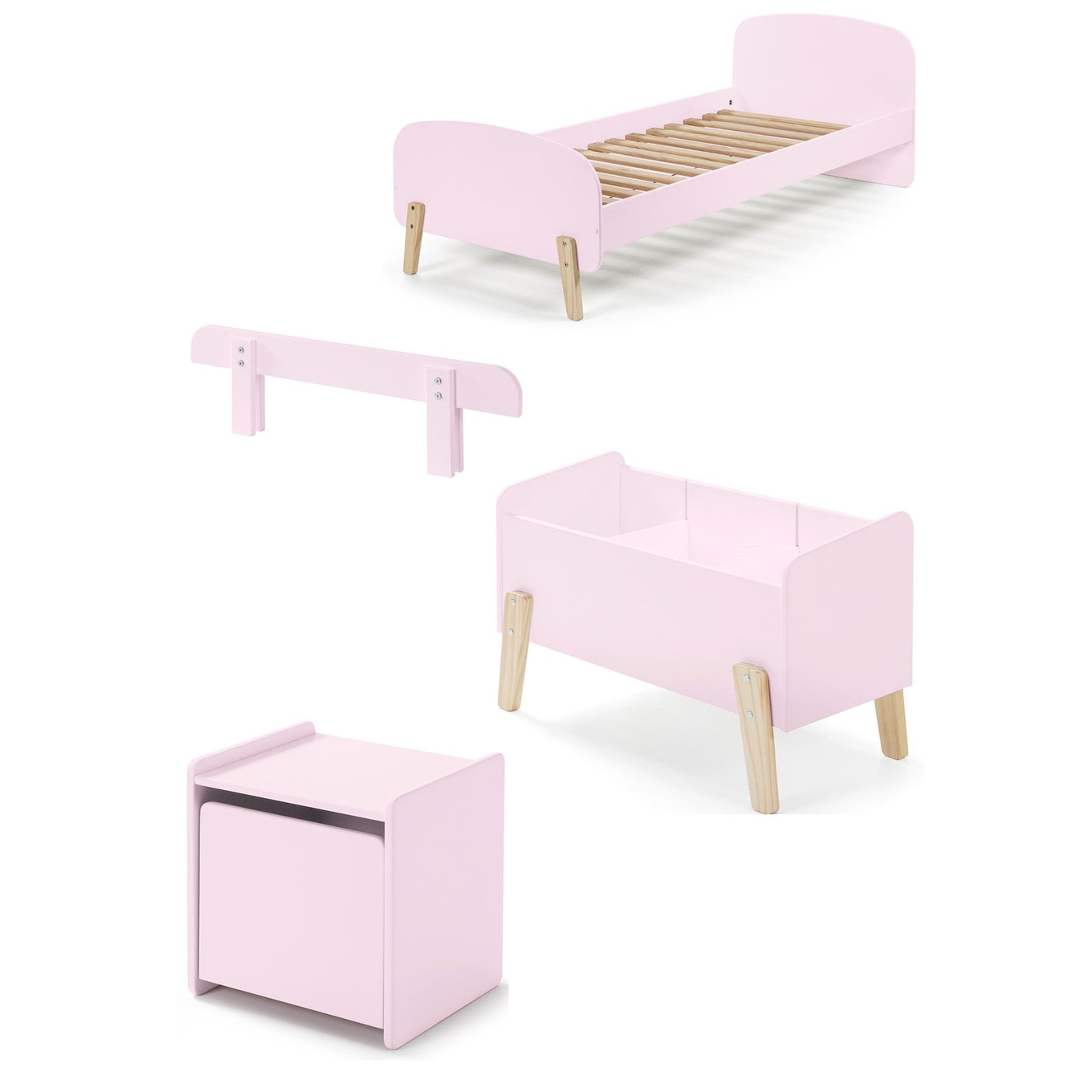Kinderzimmer Kiddy 4-teilig Set B Rosa