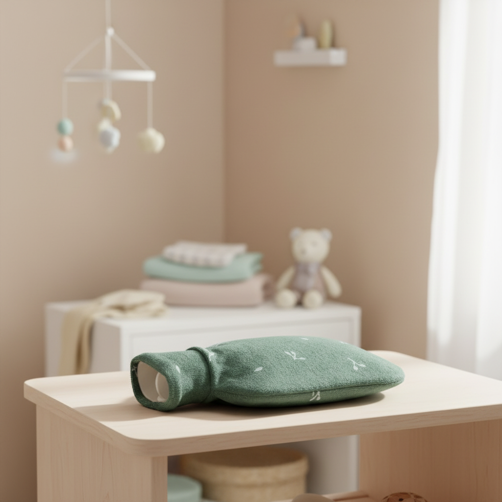 Gummibettflasche mit Bezug 185 Green Botanic 4