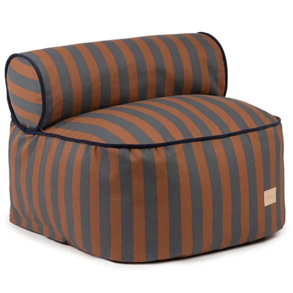 Sitzsack Majestic Blue Brown Stripes
