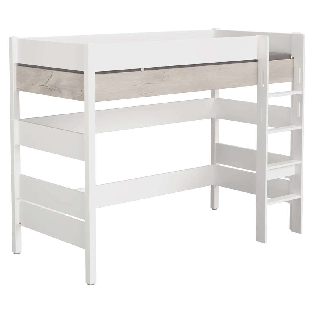 Mittelhohes Bett Kira Nautik mit gerader Leiter, 90 x 200 cm