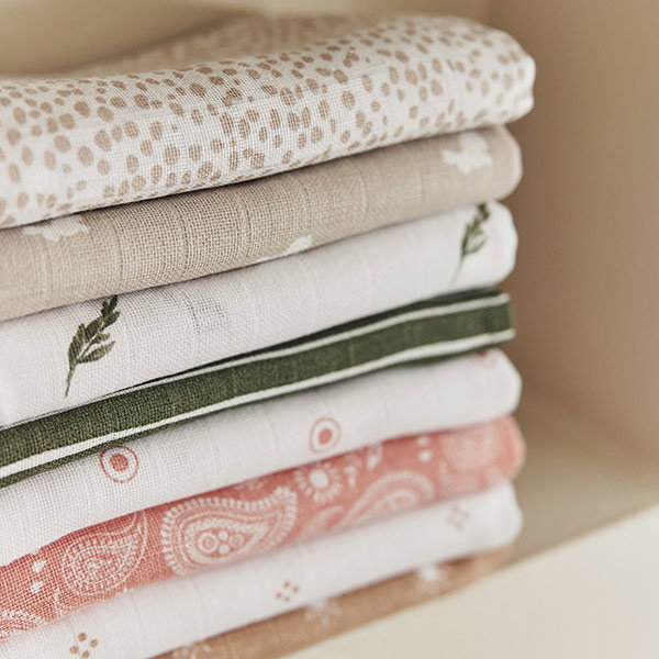 Spucktücher Stripe Olive Leaf Green 2er Set #2