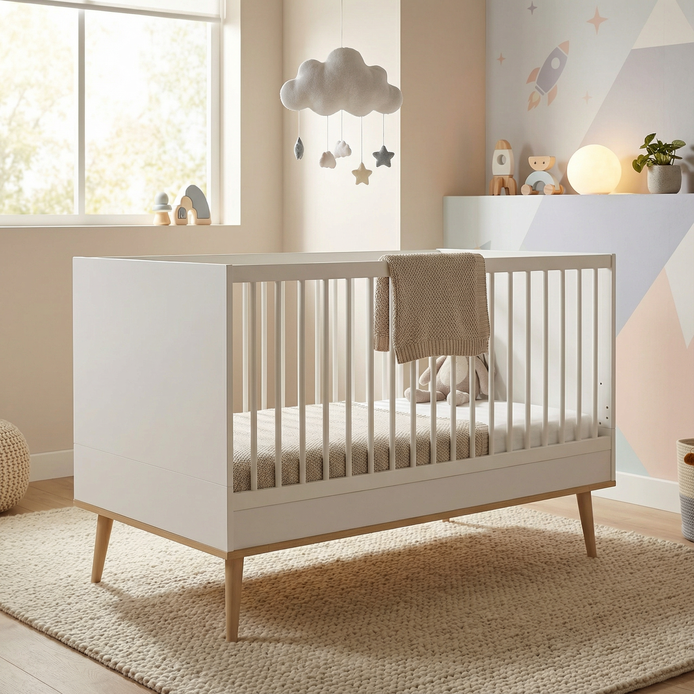 Babybett Flow Weiss 2