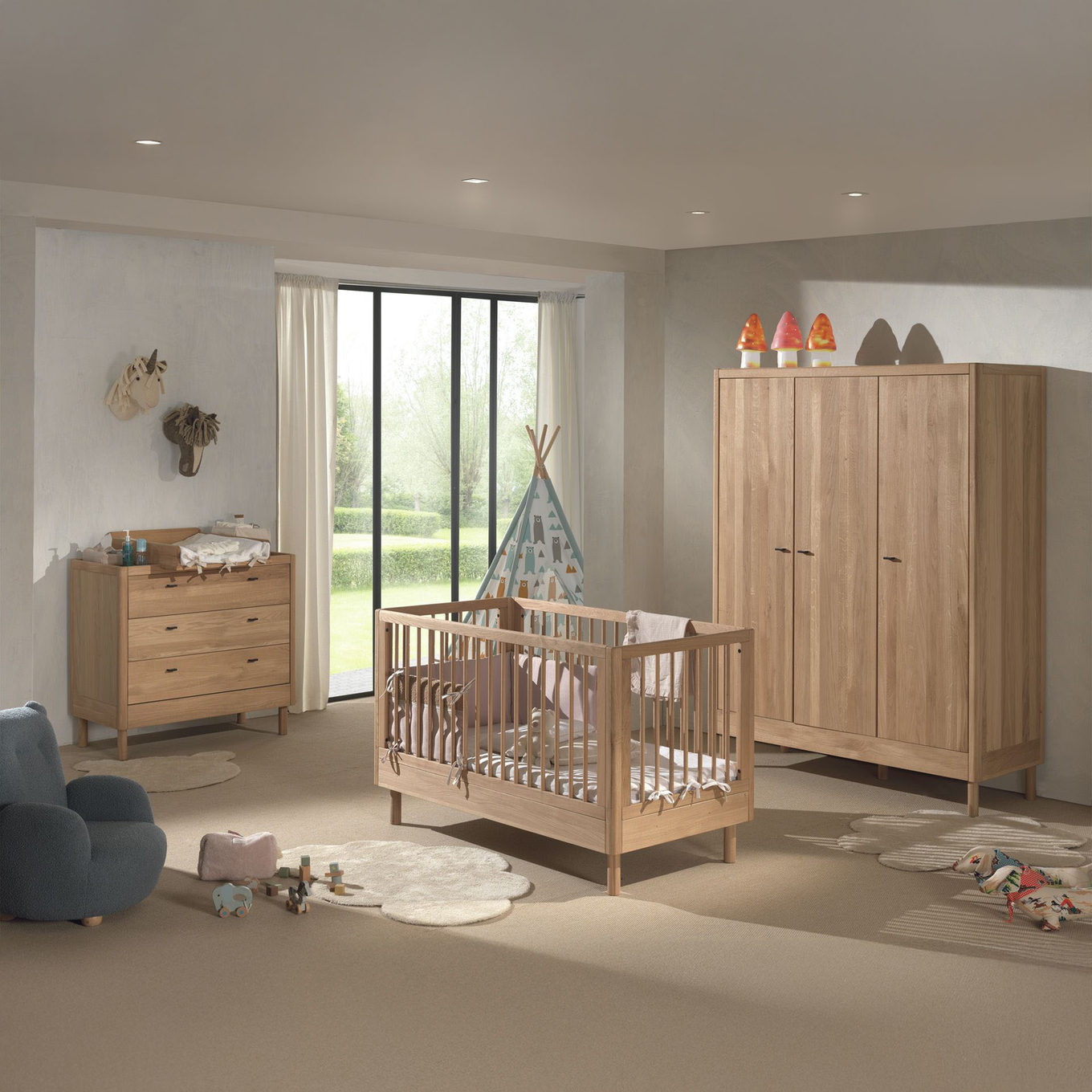 Babyzimmer Forrest Eiche 4-teilig Set #2