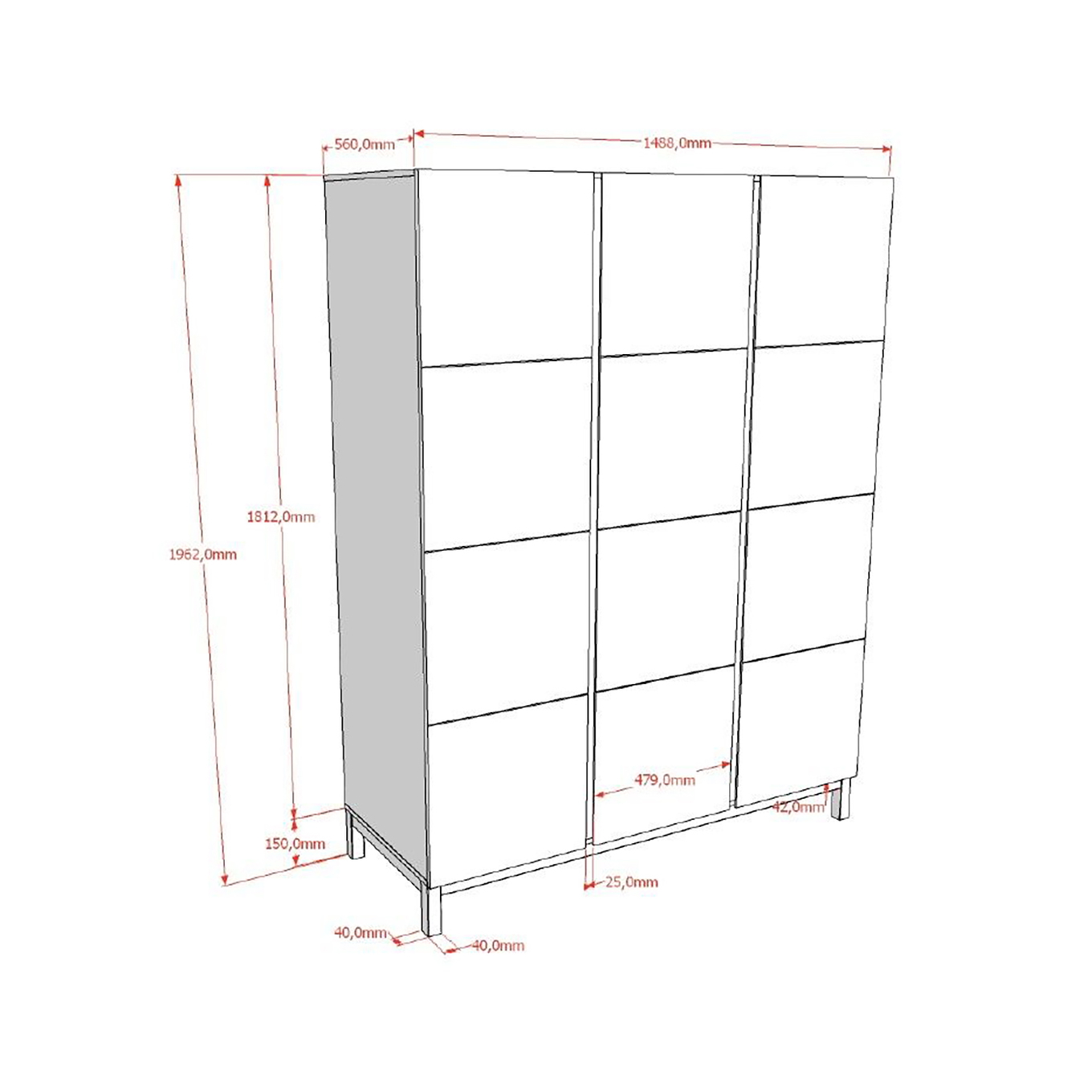 Kinderzimmer Eva 4-teilig Set D 11