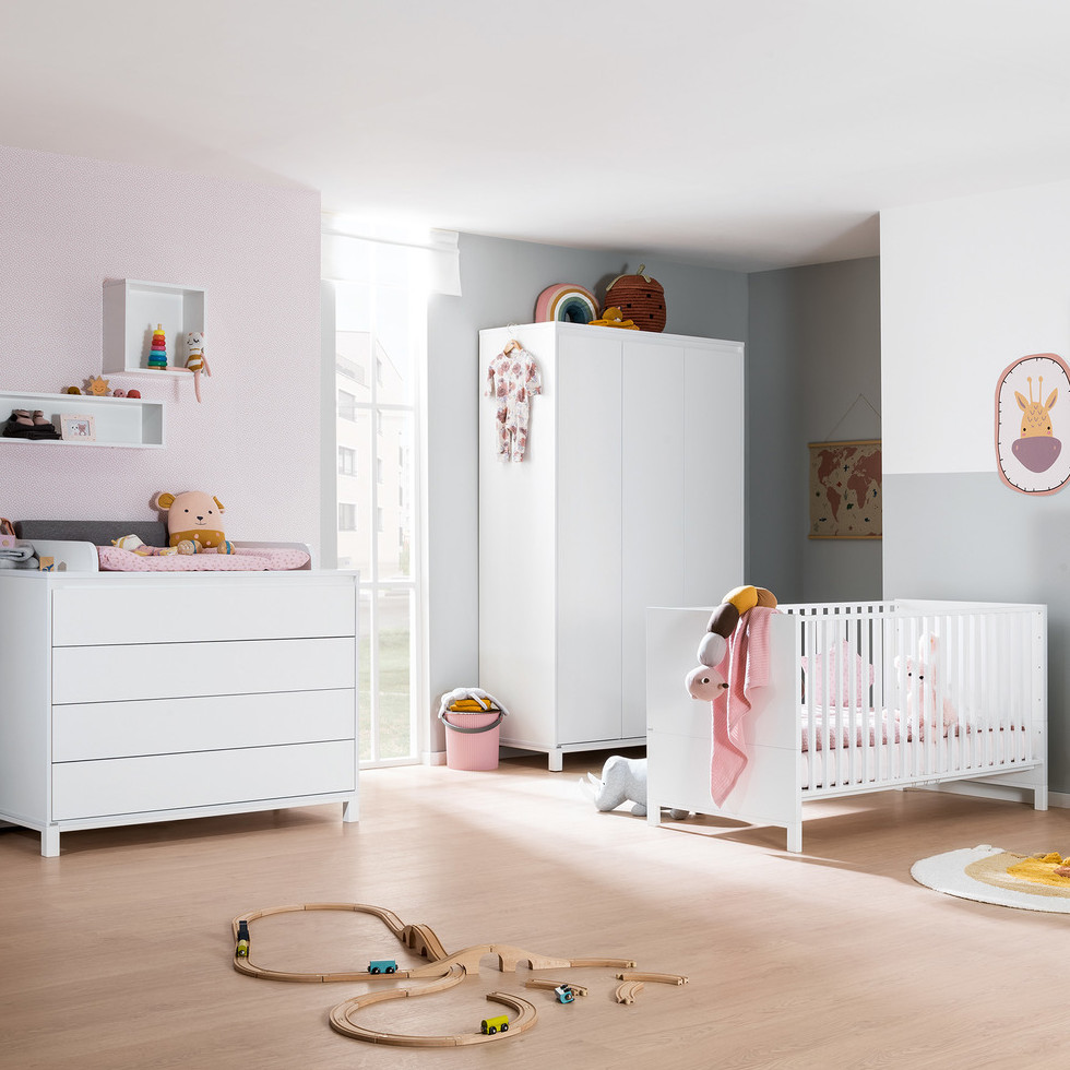 Babyzimmer Olli Set 3-teilig Weiss #2
