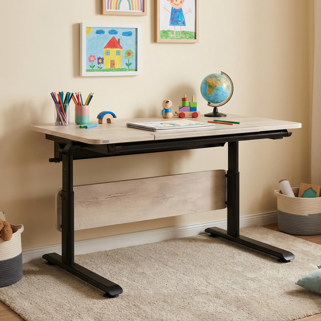 Schreibtisch Diego 120 Schwarz Beige 7