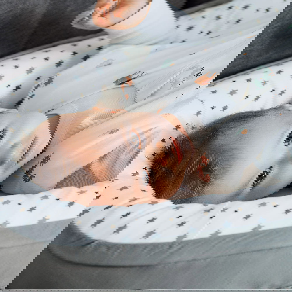 Babynest Premium Graue Sterne #2