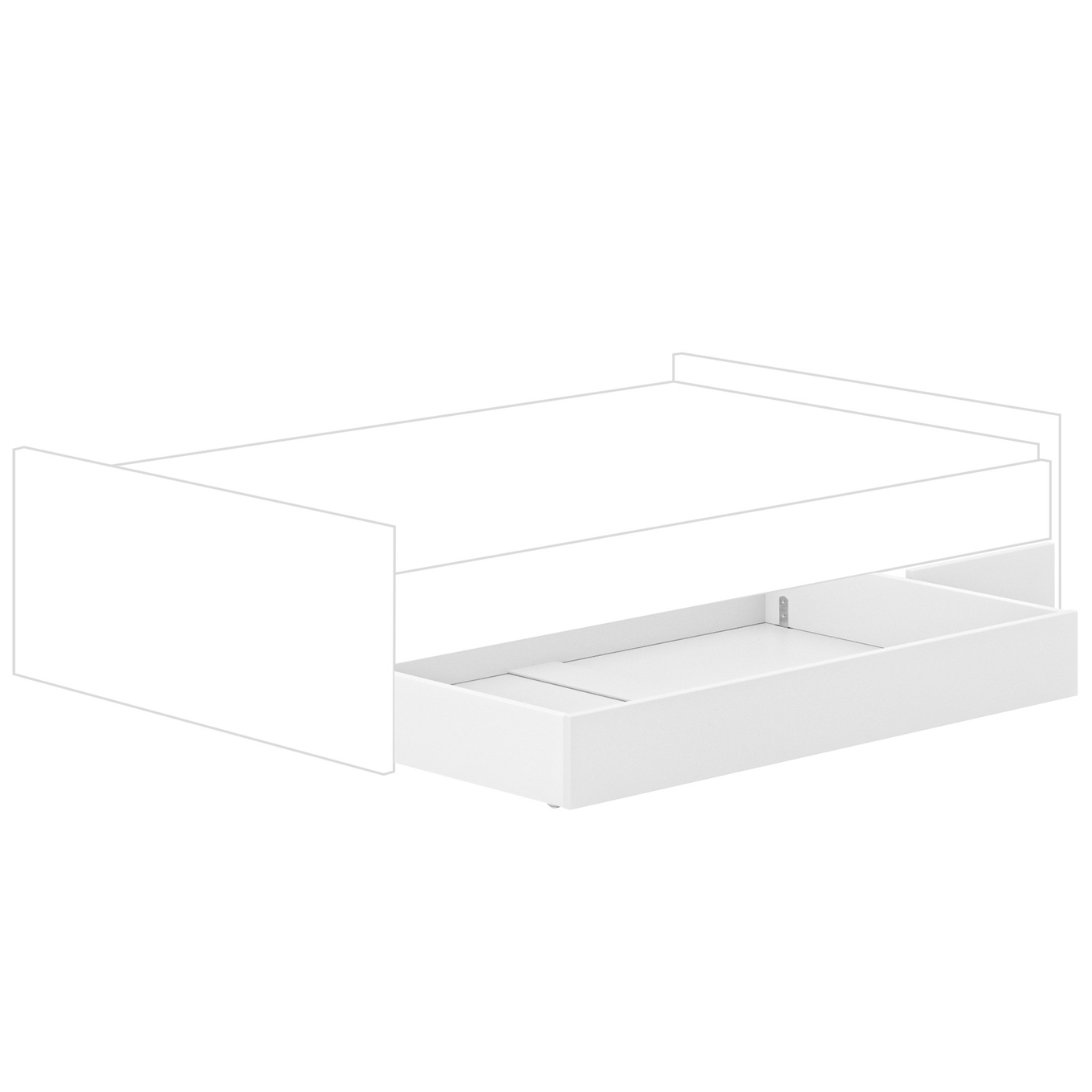 Bettschublade 3/4 Little Flo Weiss