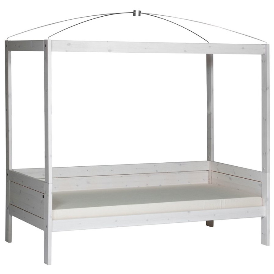 Himmelbett Lifetime Rollrost, Weiss lasiert, 90 x 200 cm