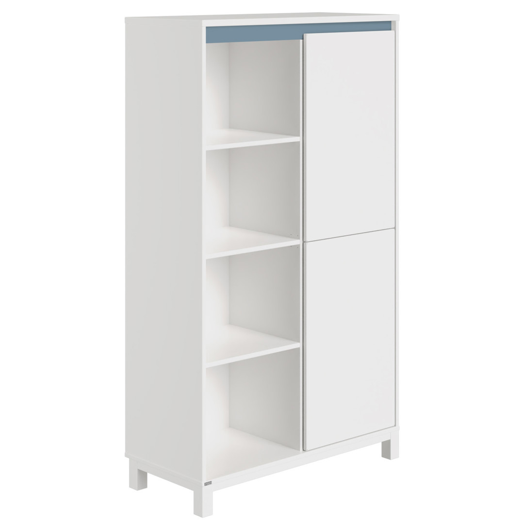 Regal Olli mit 2 Türen rechts Blau