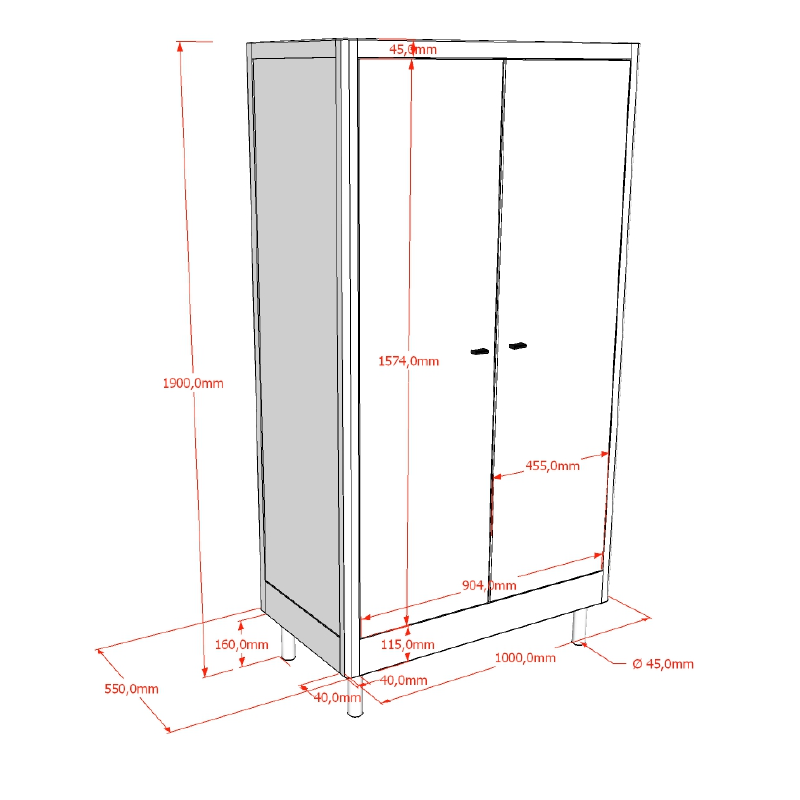Kinderzimmer Forrest Eiche 4-teilig Set C 17