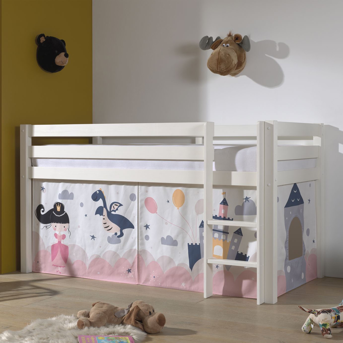 Halbhohes Bett Princess Sophie Weiss #2