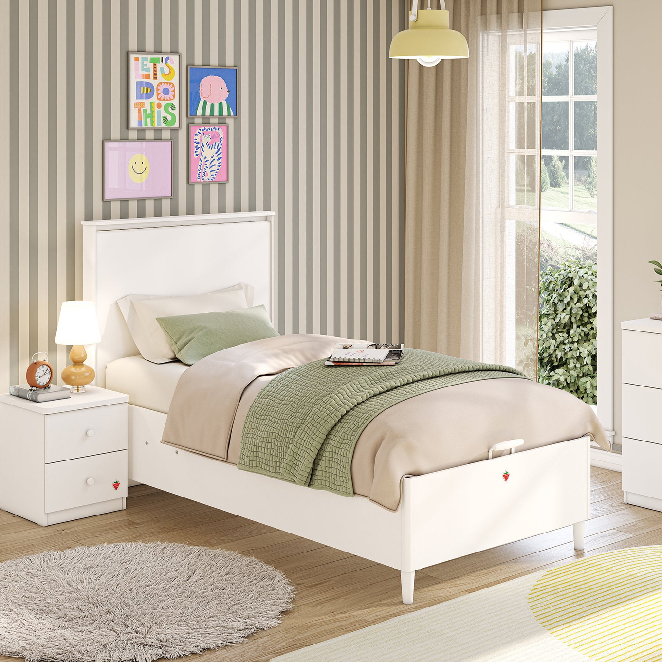 Bett Varia White mit Stauraum, 100 x 200 cm #2