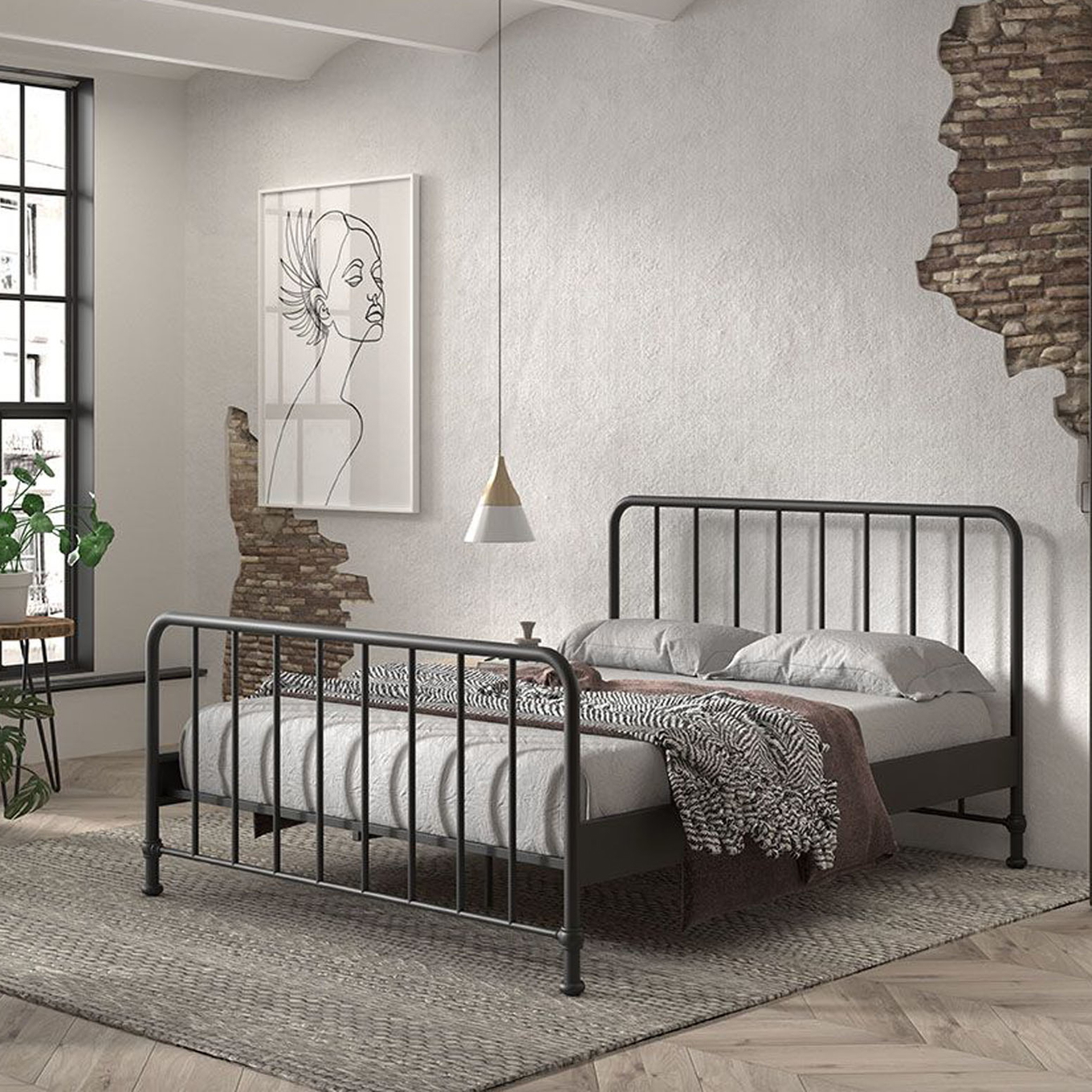 Metallbett Bronxx 160 Schwarz #2