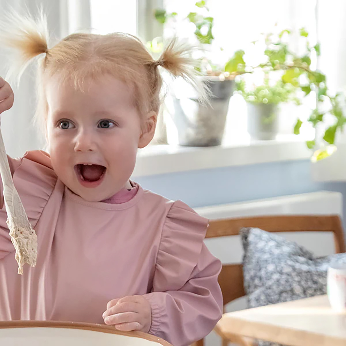 Lätzchen mit Ärmeln Sebra Rosa #2