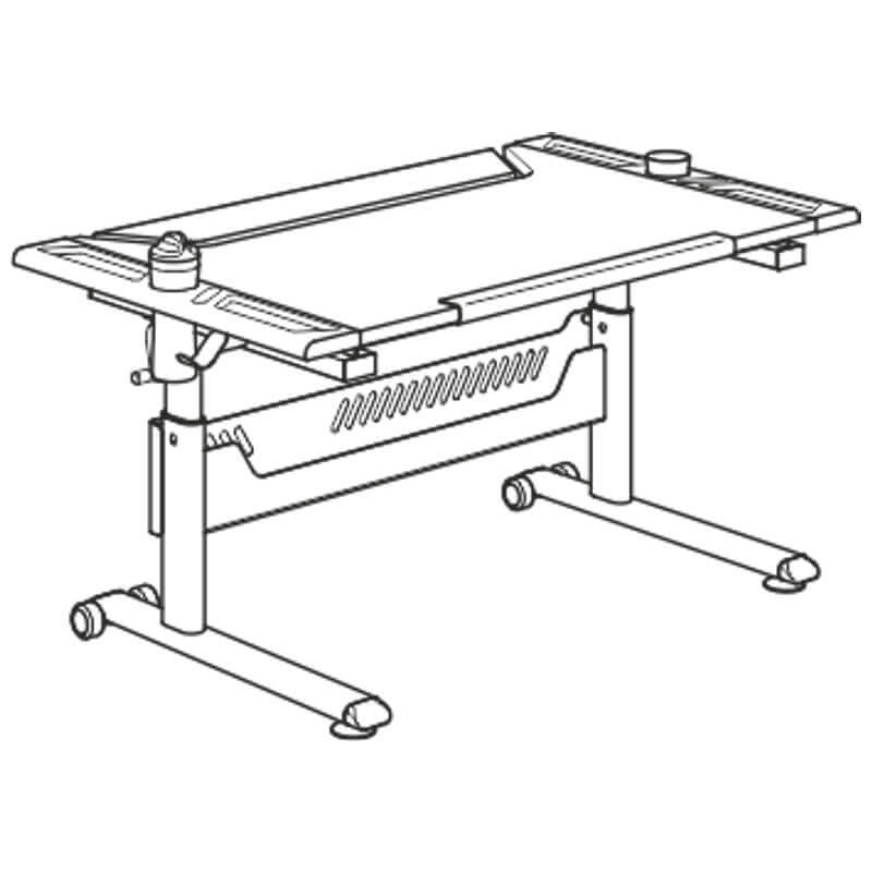 Schreibtisch Tablo Weiss Blau 9