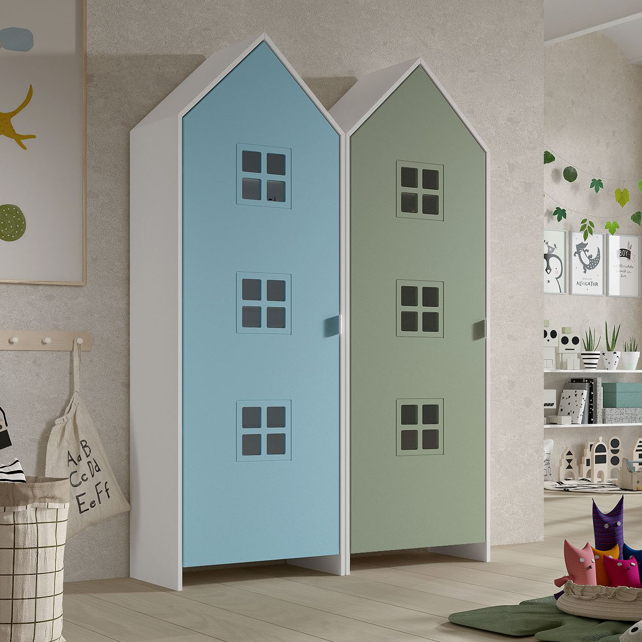 Schrank Casami Bruges 2-teilig Set Grün, Türkis #2