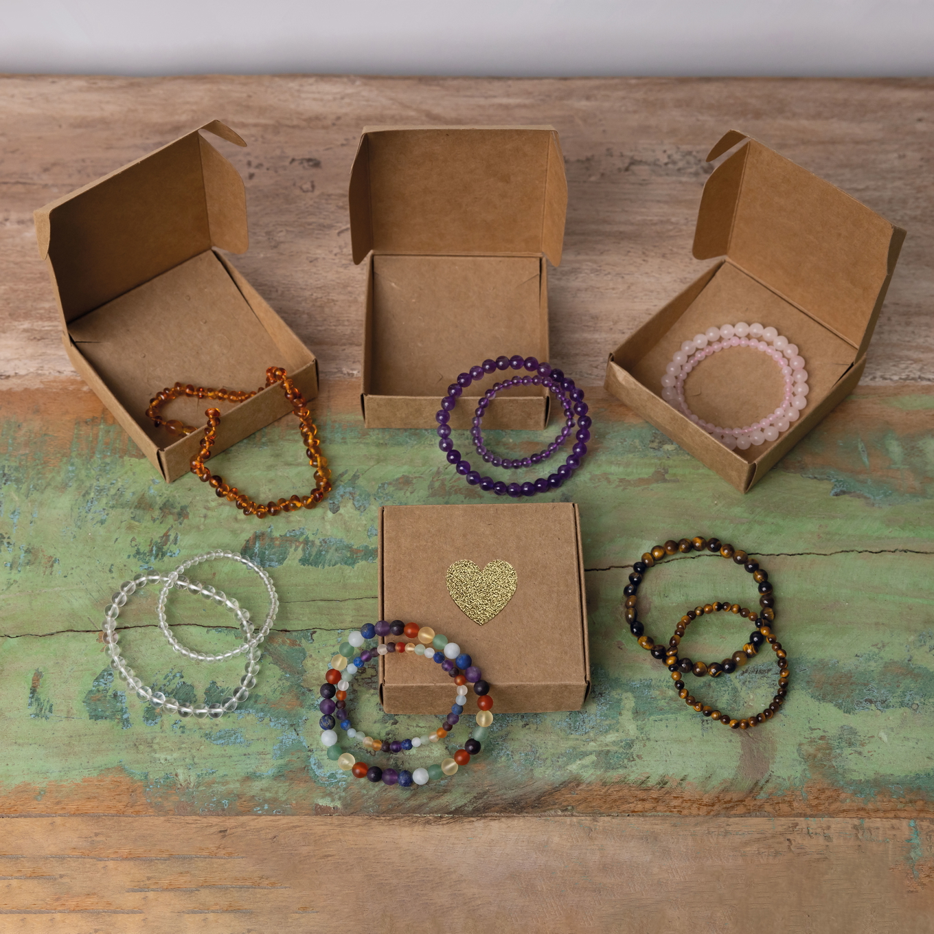 Mutter & Kind Armbänder-Set Chakra 4