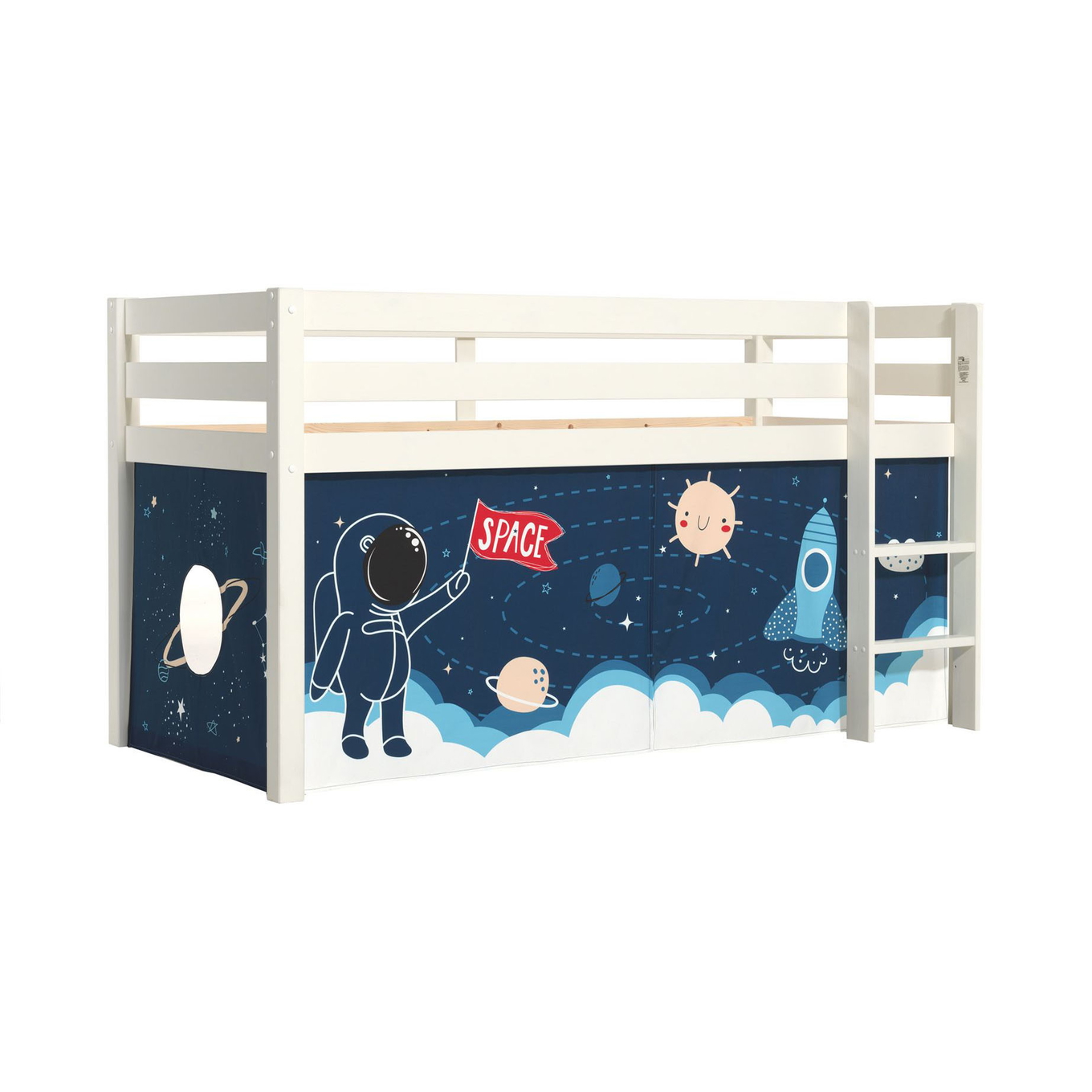 Halbhohes Bett Space Shuttle Weiss