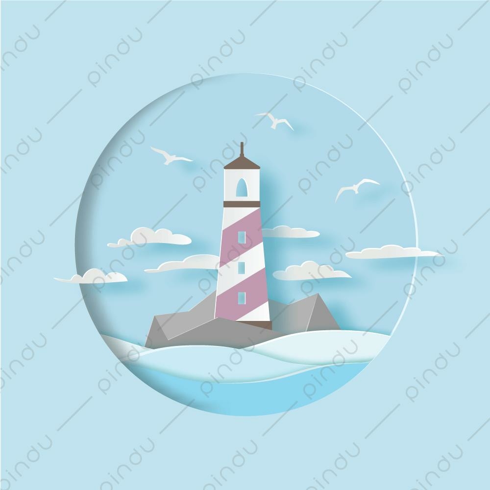 Leinwandbild 3D Leuchtturm 3