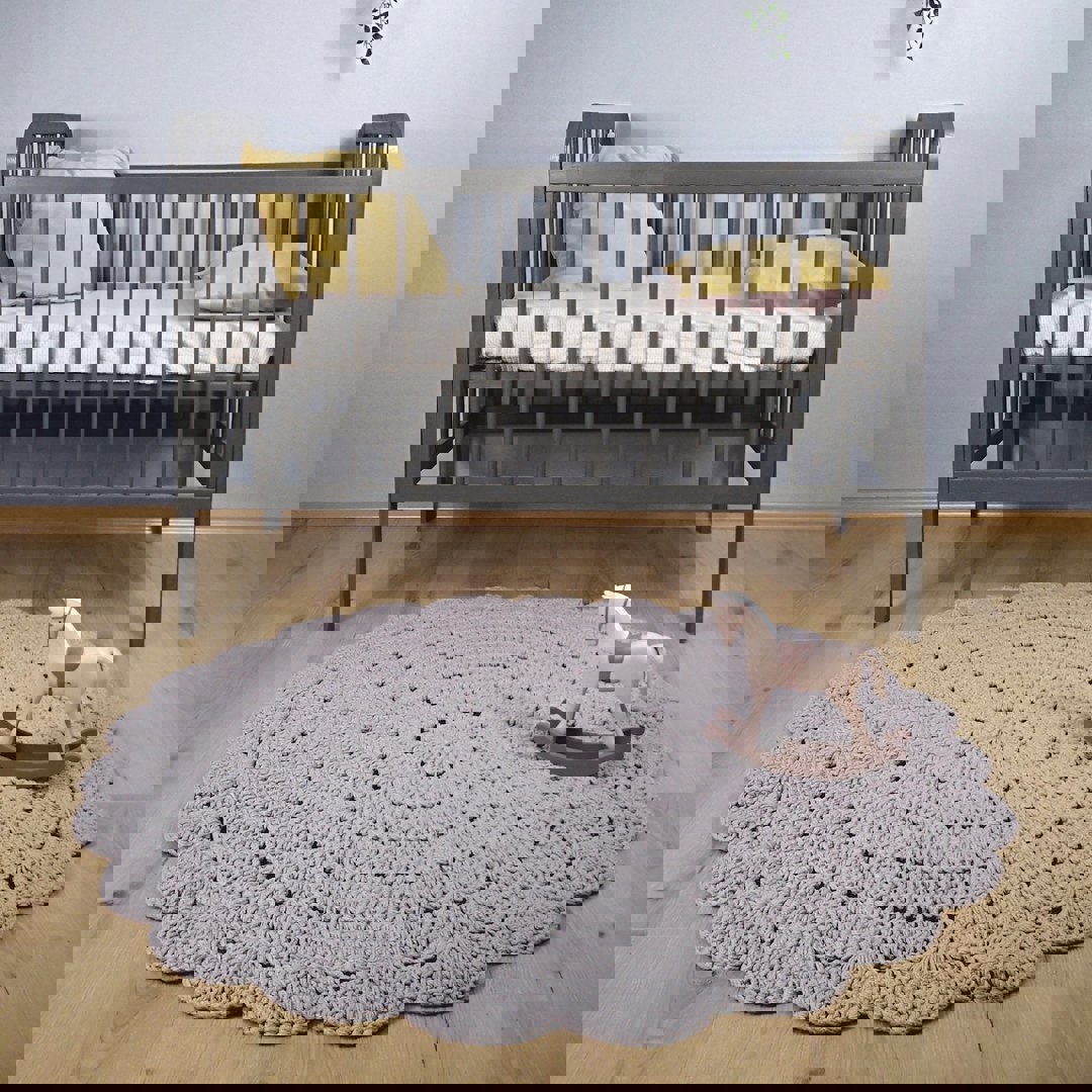 Häkelteppich Alma Hellgrau, 120 x 120 cm #2