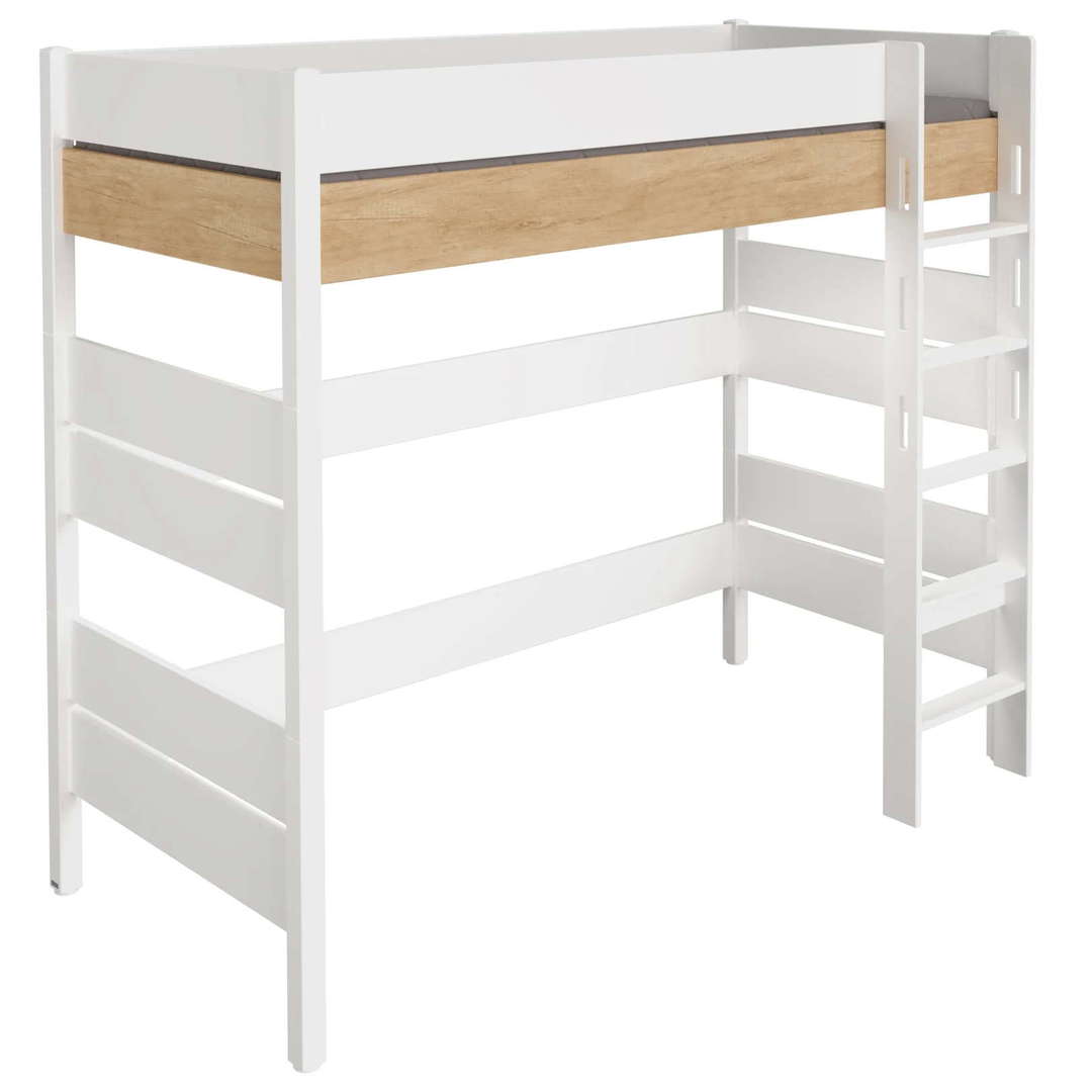 Hochbett Kira Nebraska mit gerader Leiter, 90 x 200 cm