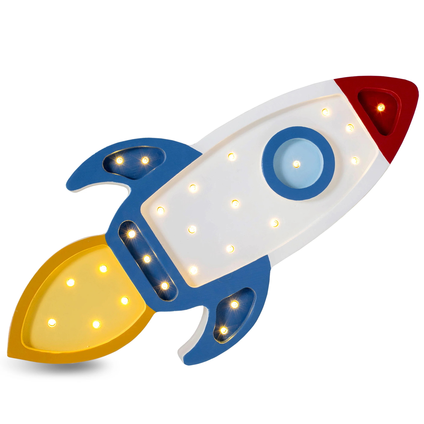 Nachtlampe Space Rocket Weiss