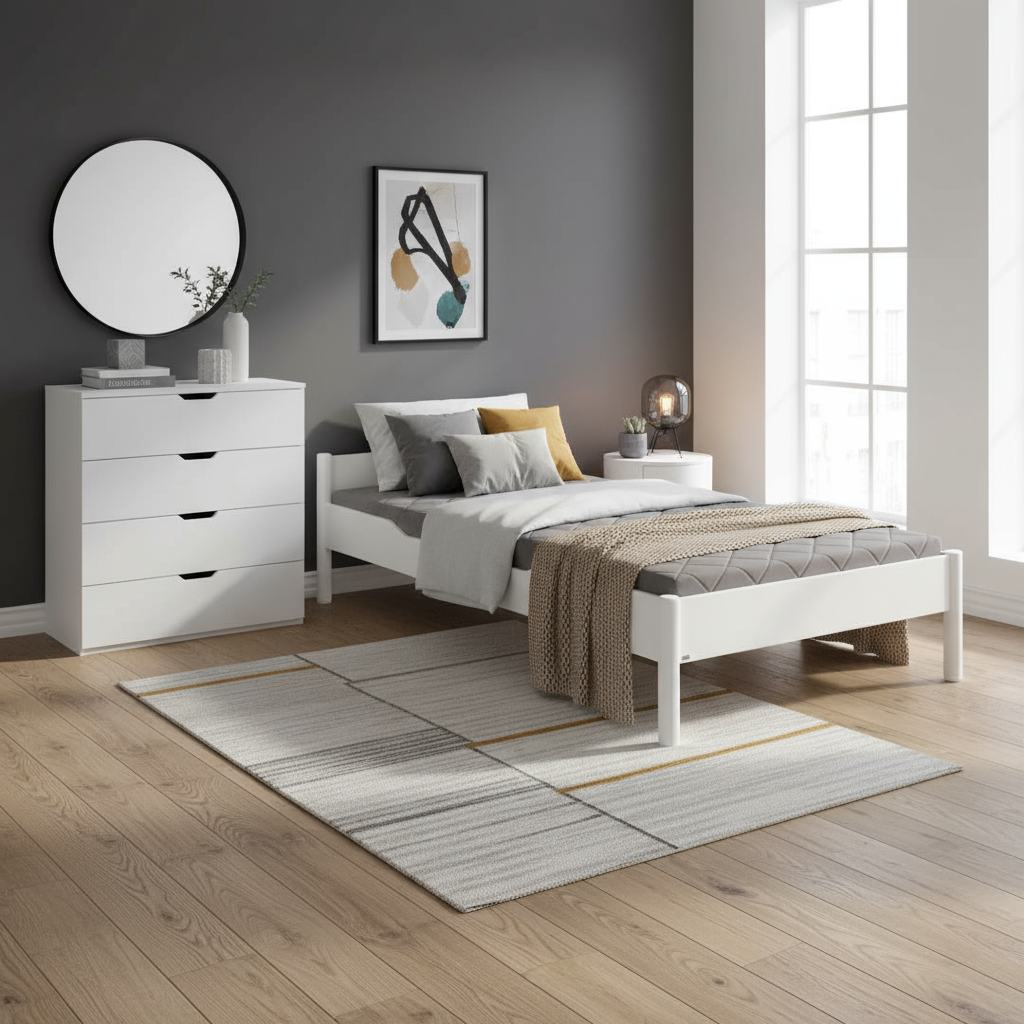 Bett Ylvie II Weiss, 90 x 200 cm 3