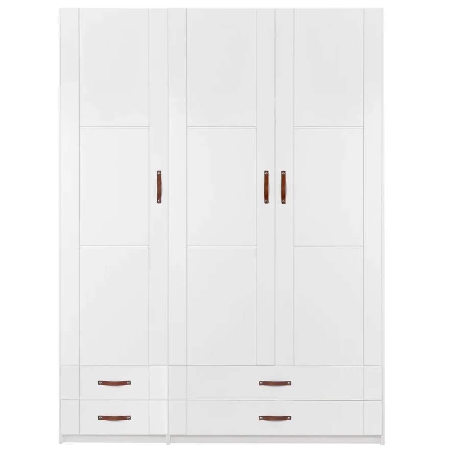 Kleiderschrank Lifetime mit Schubladen Weiss, 3-türig