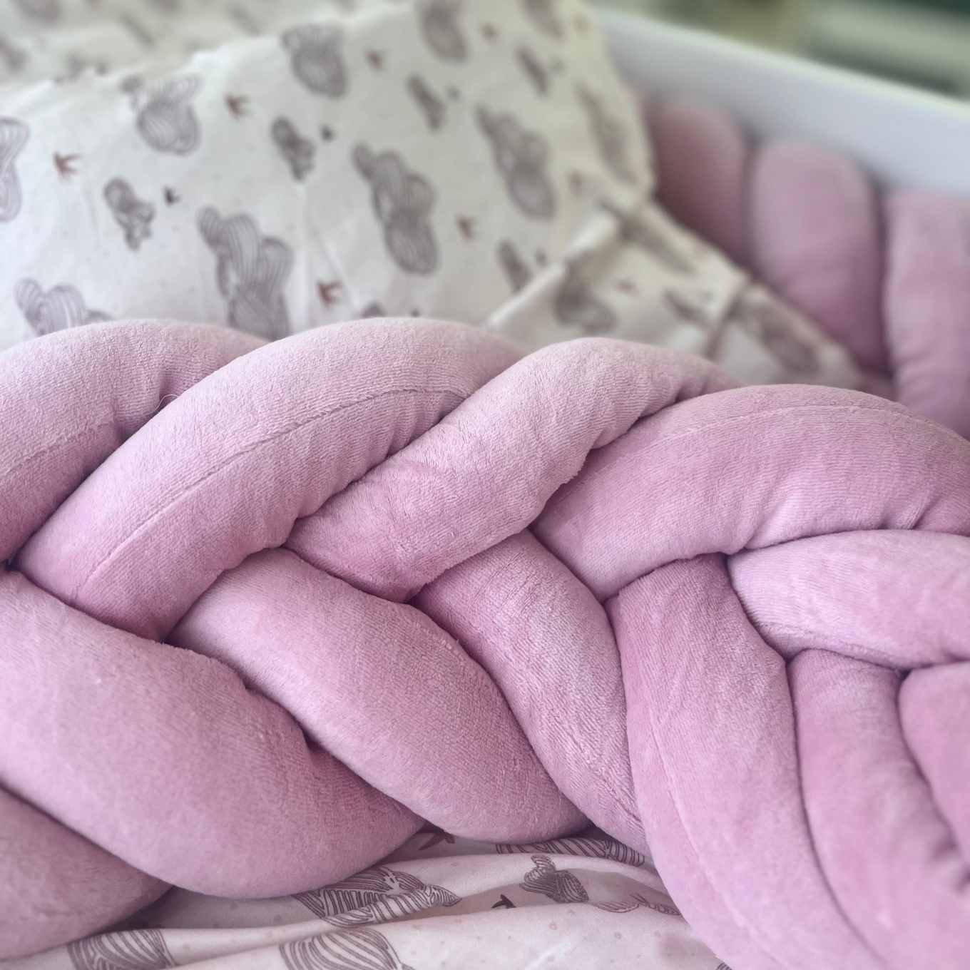 Bettschlange Fischgräten 300cm Rosa #2