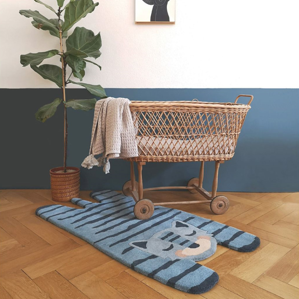 Teppich Tiger Blau #2