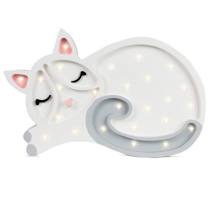 Nachtlampe Katze Weiss
