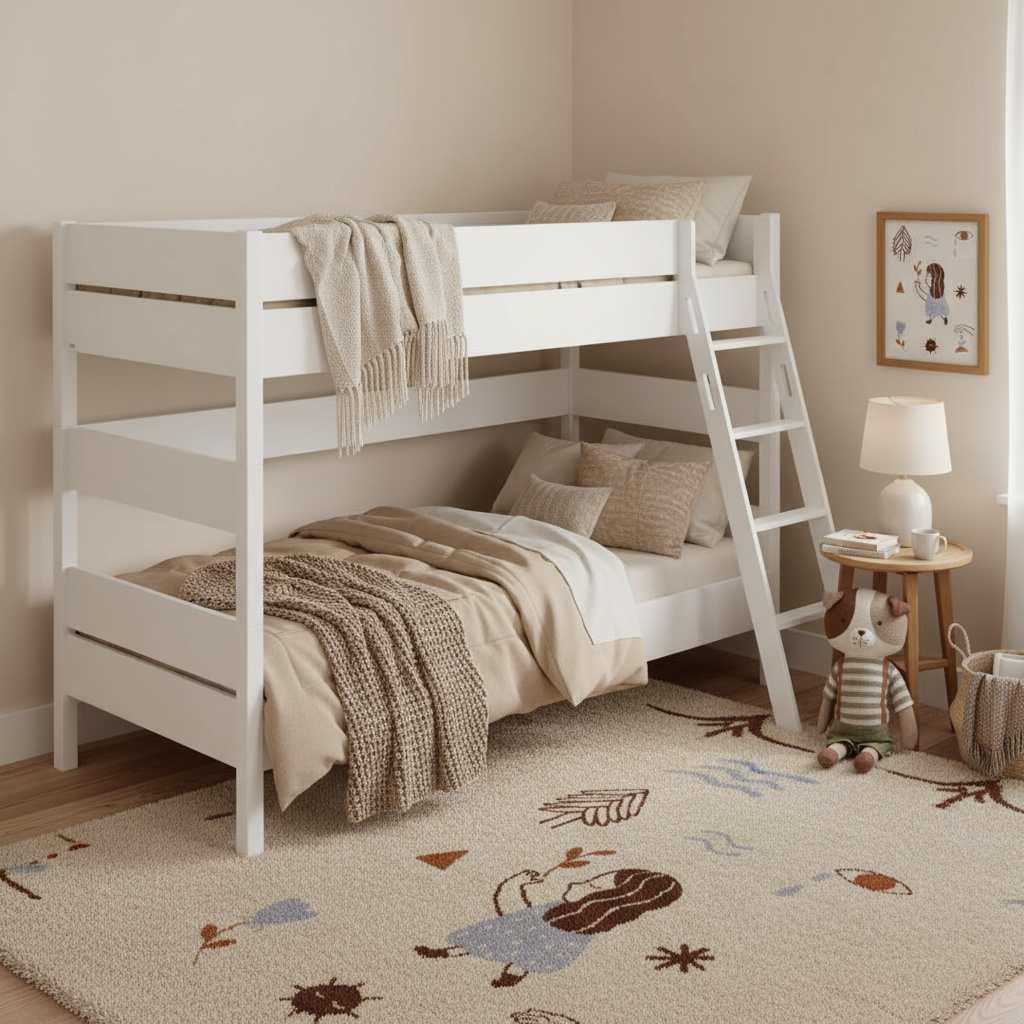 Etagenbett Tiago Weiss, mit Schrägleiter, 120 x 200 cm 3