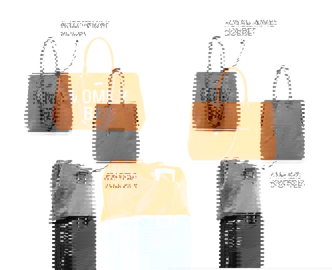 Mommy Bag Lederlook Braun 7