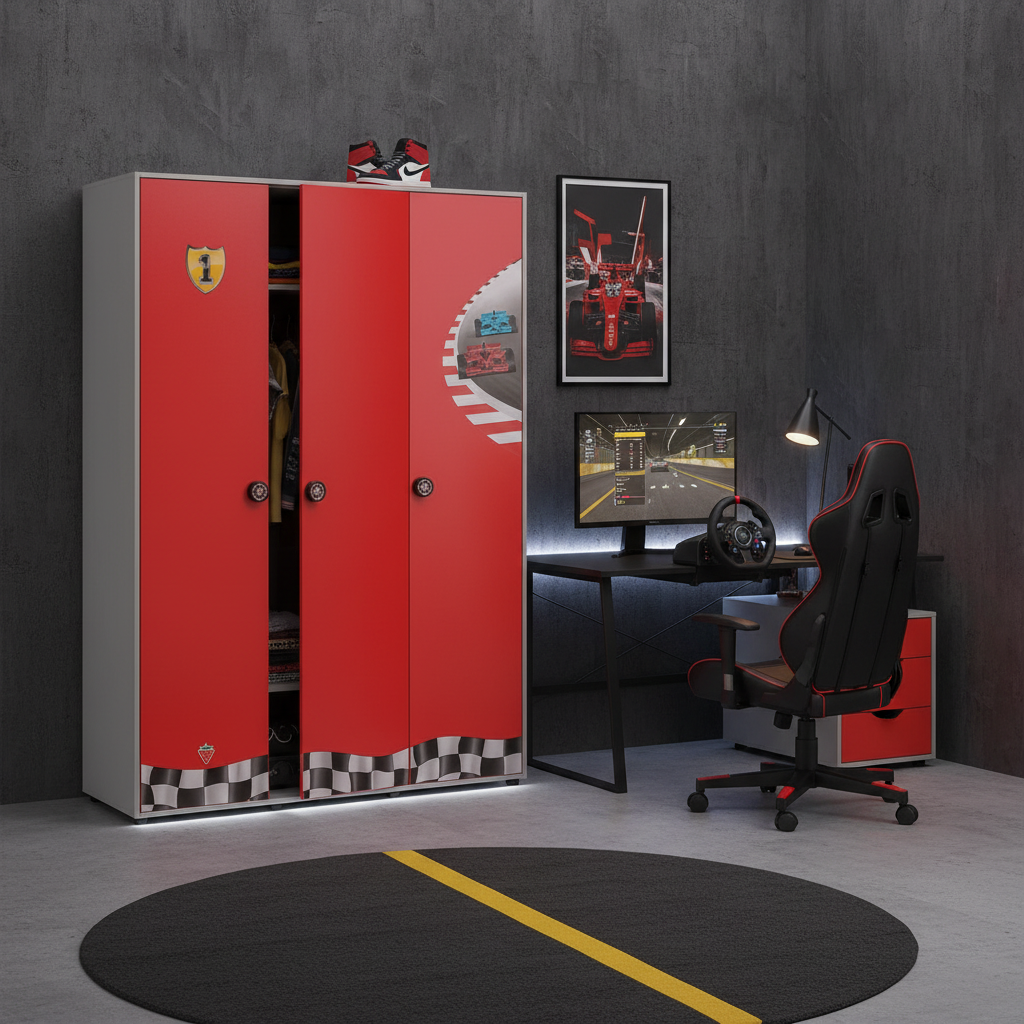 Kleiderschrank Racecup 3-türig #2