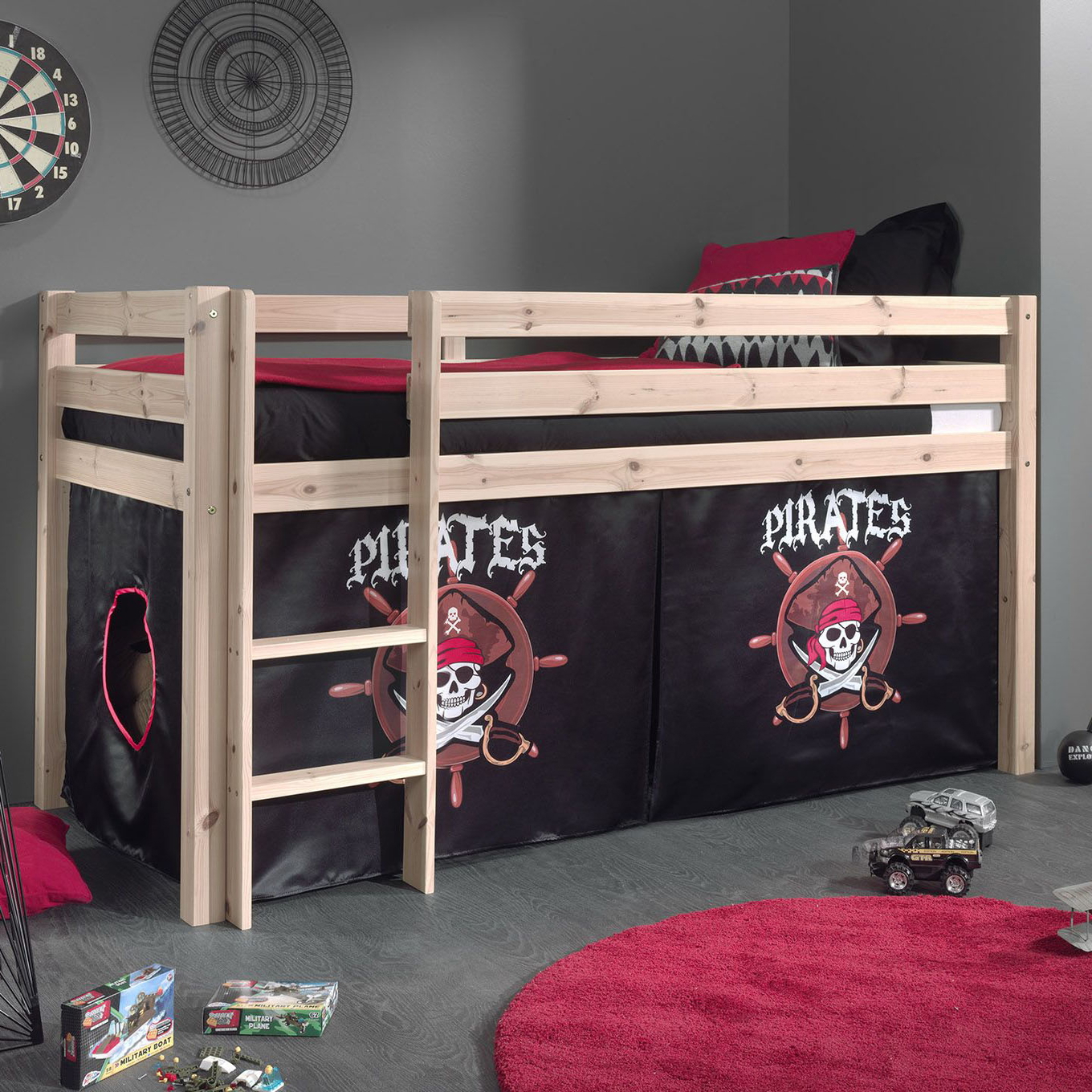 Halbhohes Bett Pirates Holz #2