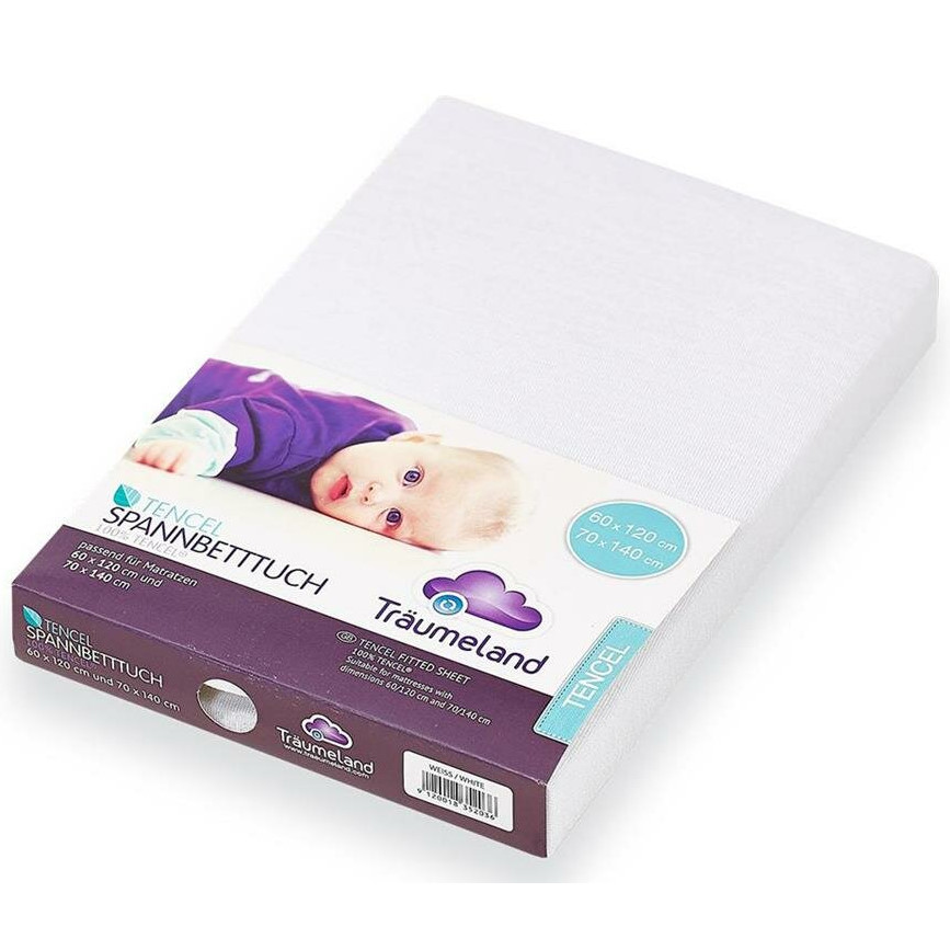 Fixleintuch Tencel Extra Hoch 60x120cm + 70x140cm Weiss
