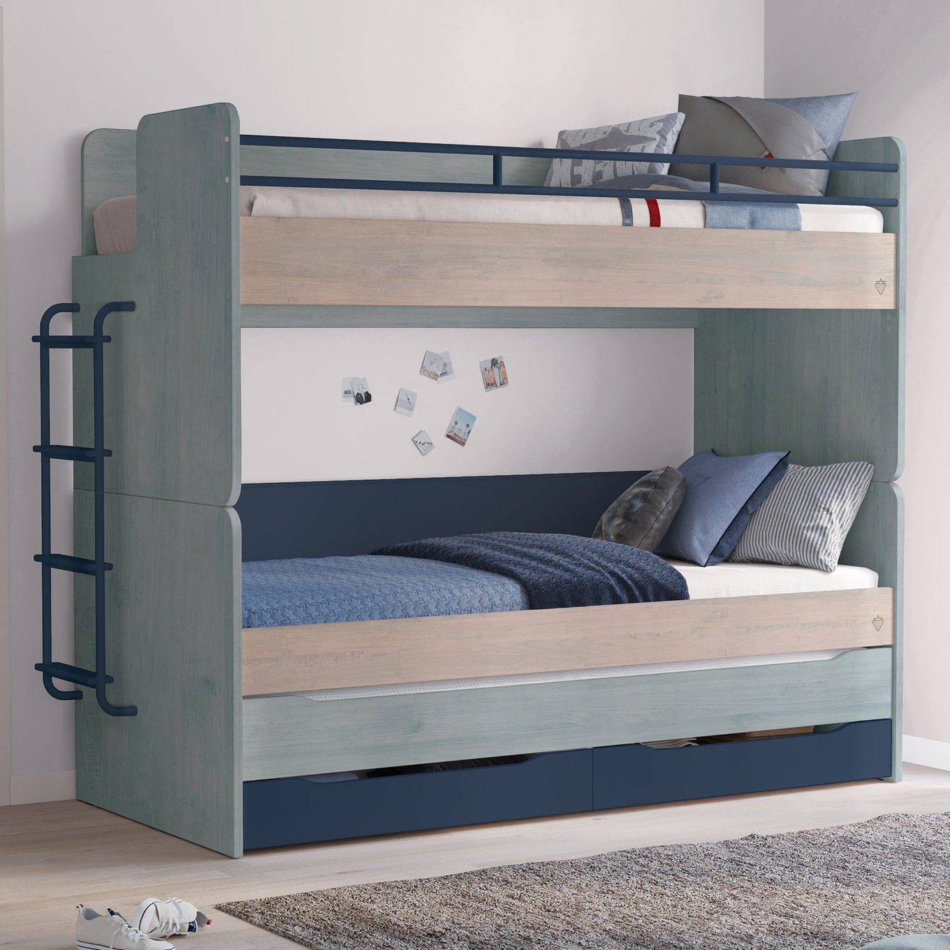 Ausziehbett Studio Trio 90x200cm mit Schubladen 3