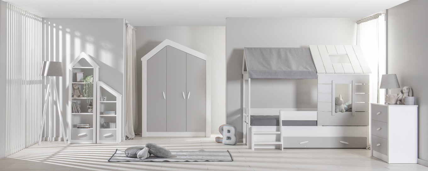 Abenteuerbett My House Weiss 3