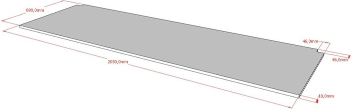 Arbeitsplatte Mezzanine Pino Weiss 4
