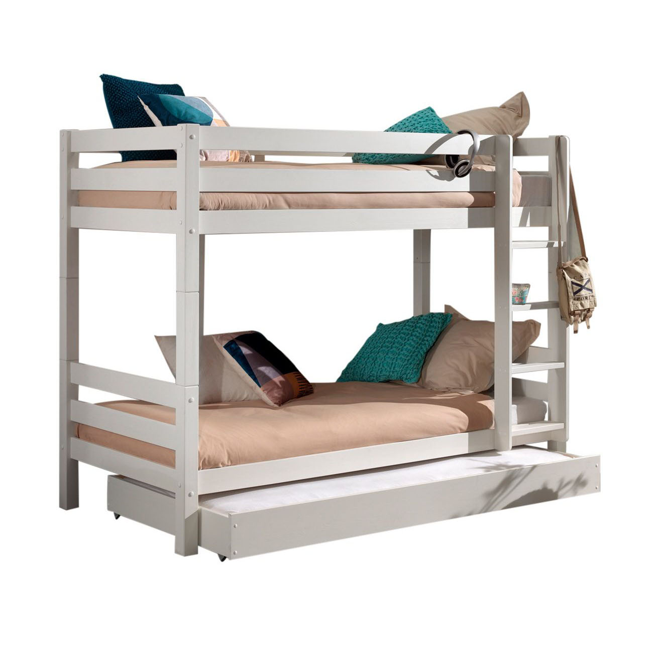 Etagenbett Pino Hoch inkl. Ausziehkasten Weiss