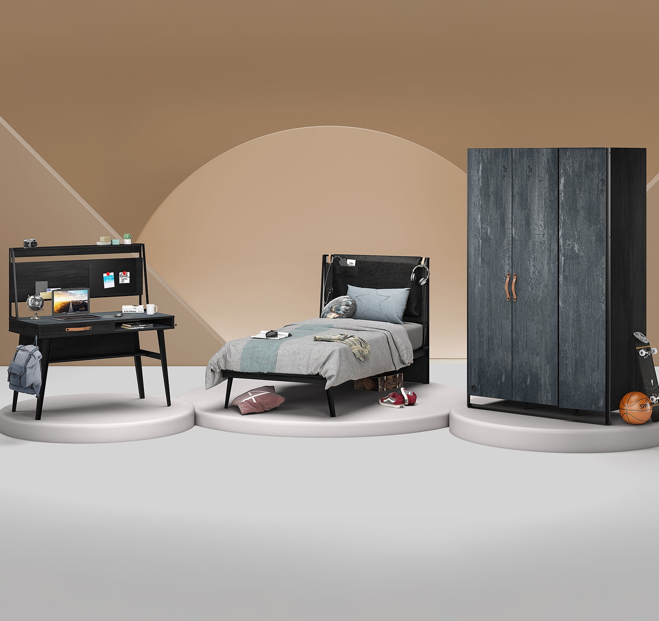 Kinderzimmer Dark Metal Set