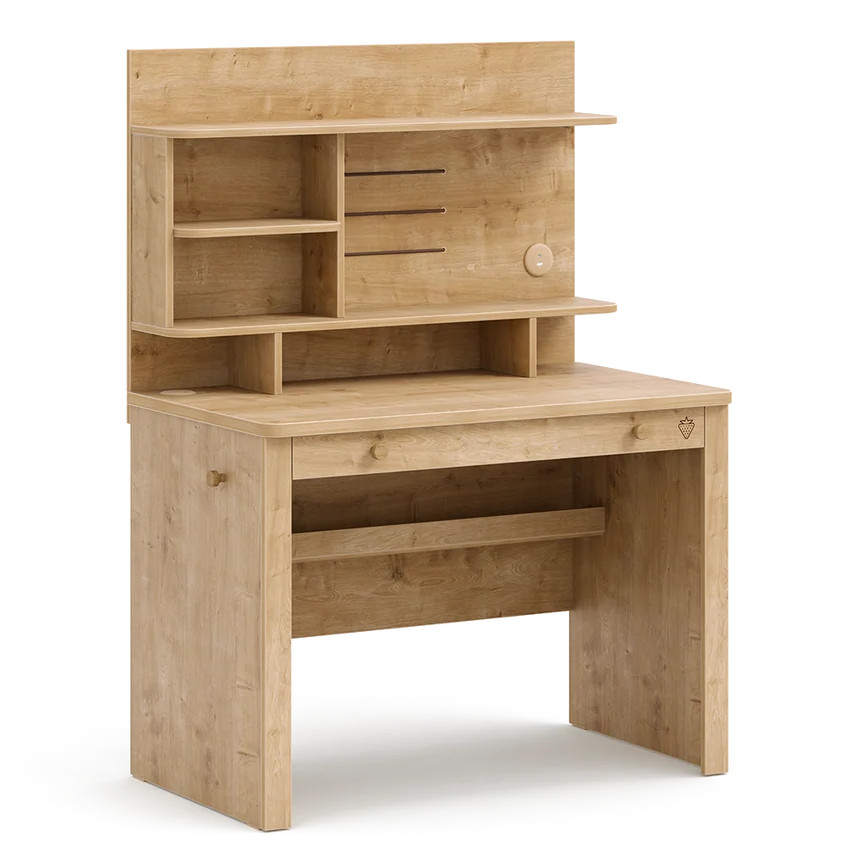 Schreibtisch Mocha Klein mit Aufsatz